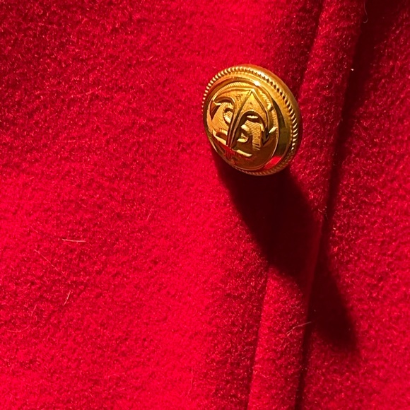 Long Red Cashmere Coat - Picture 5 of 11